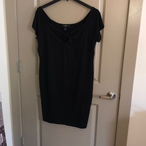 Black dress with bow tie